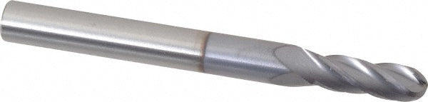 7/32" 4-Flute Solid Carbide Ball End Mill, TiCN - Hertel EG250014