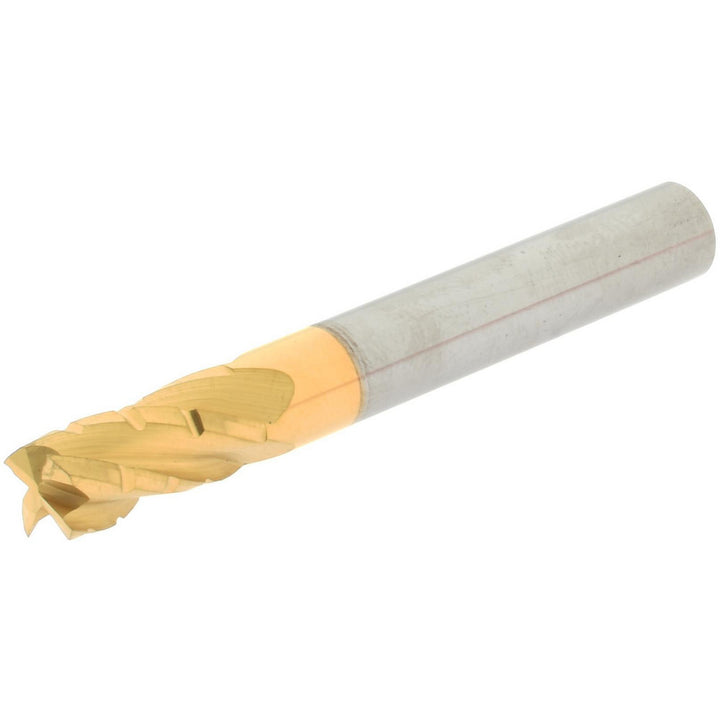 0.25" 4-Flute Solid Carbide Roughing End Mill, TiN - Hertel 2500494