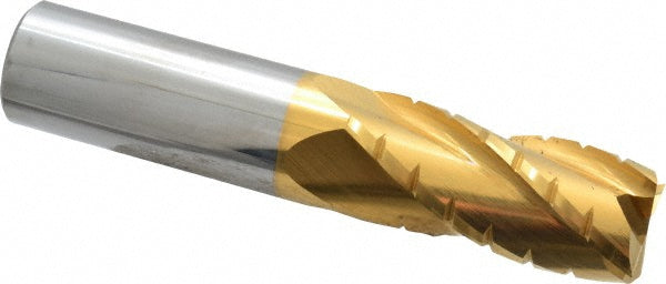 1" 4-Flute Solid Carbide Roughing End Mill, TiN - Hertel C430L1000-C1
