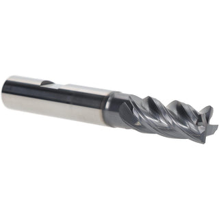 1/2" 4-Flute Solid Carbide Corner Radius & Corner Chamfer End Mill, AlTiN - Iscar 5622437