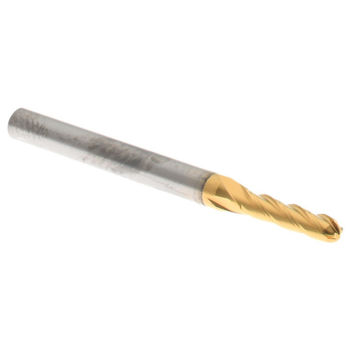3/32" 4-Flute Solid Carbide Ball End Mill, TiN - Hertel E6250006
