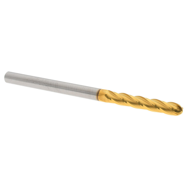3/16" 4-Flute Solid Carbide Ball End Mill, TiN - Hertel E6062012