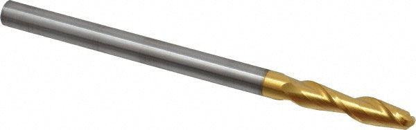 3/8" 2-Flute Solid Carbide Ball End Mill, TiN - Hertel E6018902