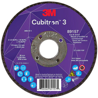 4-1/2 x 1/8" 36-Grit Precision Shaped Ceramic Grinding & Cutoff Wheel - 3M 7100305149