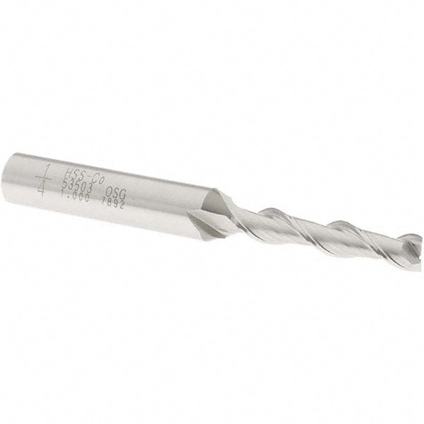 1/4" 2-Flute Cobalt Square End Mill - OSG 5350300