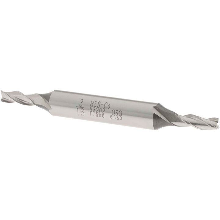 3/16" 3-Flute Cobalt Square End Mill - OSG 5320200