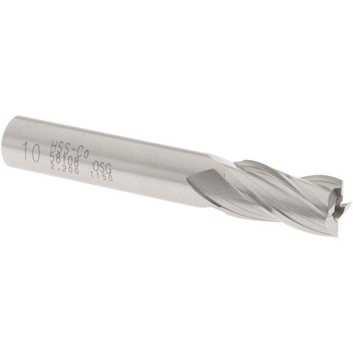 0.3937" 4-Flute Cobalt Square End Mill - OSG 5810800