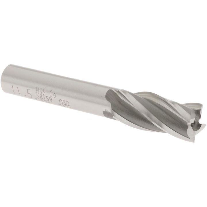 0.4528" 4-Flute Cobalt Square End Mill - OSG 5818900