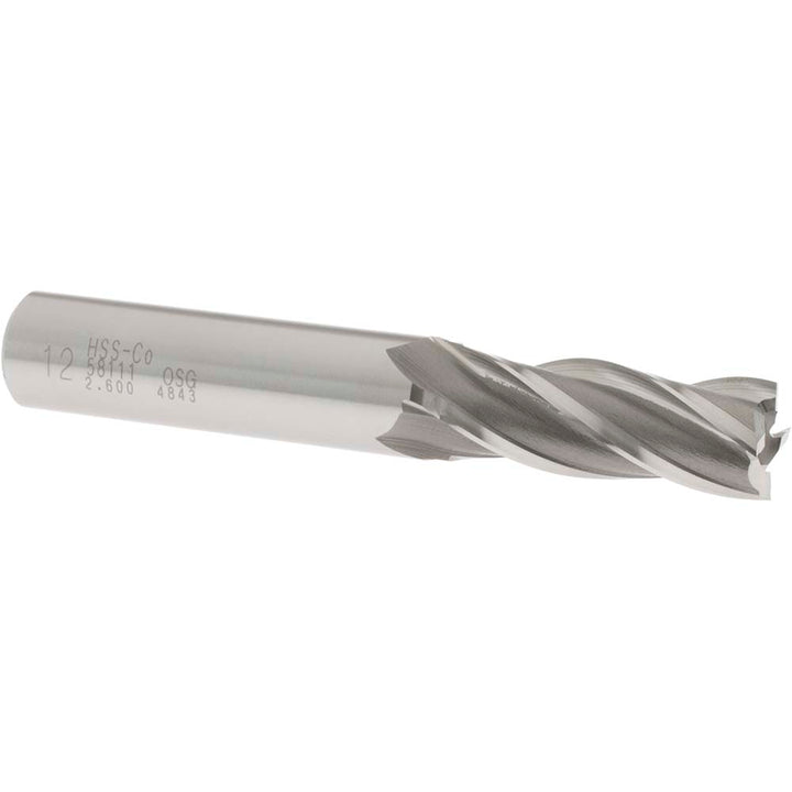 0.4724" 4-Flute Cobalt Square End Mill - OSG 5811100