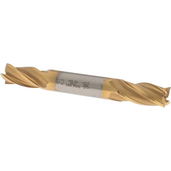 1/2" 4-Flute Cobalt Square End Mill, TiN - OSG 5421105
