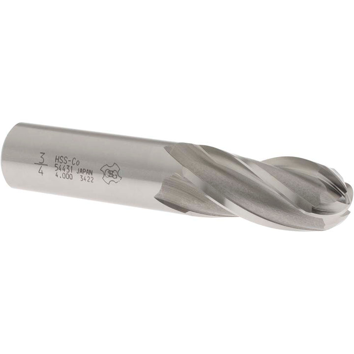 3/4in" 4-Flute Cobalt Ball End Mill - OSG 5443100