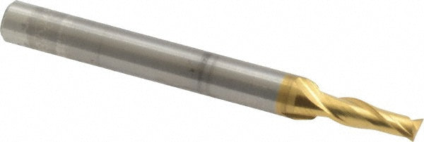 1/8" 2-Flute Powdered Metal High Speed Steel Square End Mill, TiN - OSG 6737605