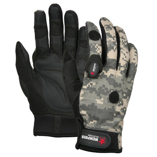 X-Large Camouflage; Black Synthetic Leather Mechanic's & Lifting Gloves - MCR Safety 924WWXL
