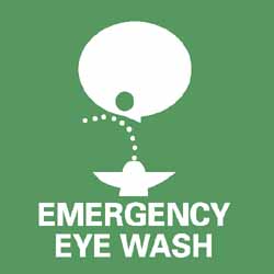 Emergency Eye Wash Label - AccuformNMC S50AP