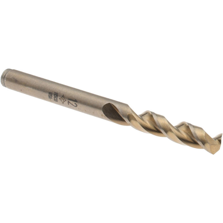 #12 Cobalt Screw Machine Drill Bit, Straw, 135° point - Cleveland C14252