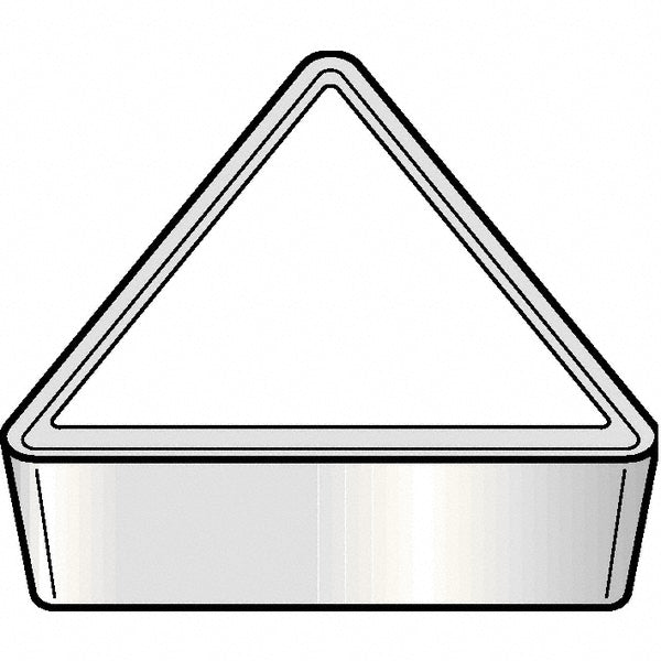 Triangle 1/2" IC Carbide Insert, Grade KCU10B, AlTiN - Kennametal 7093415