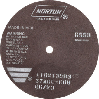 7 x 1/16" 60-Grit Aluminum Oxide Grinding & Cutoff Wheel - Norton 66252922672