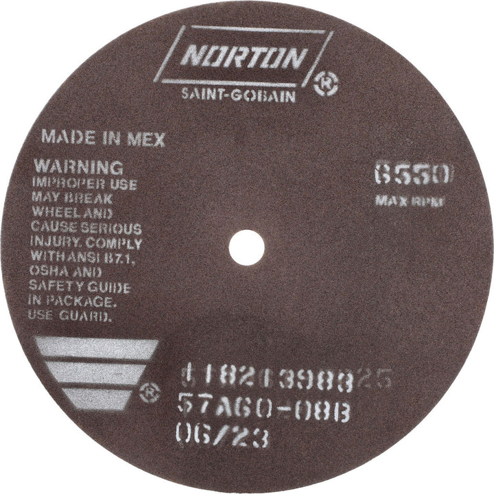 7 x 1/16" 60-Grit Aluminum Oxide Grinding & Cutoff Wheel - Norton 66252922672
