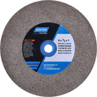 6 x 3/4" 60; 80-Grit Aluminum Oxide Grinding & Cutoff Wheel - Norton 07660788240