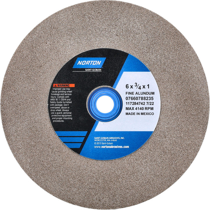 6 x 3/4" 100; 120-Grit Aluminum Oxide Grinding & Cutoff Wheel - Norton 07660788235