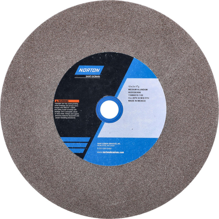 12 x 2" 60; 80-Grit Aluminum Oxide Grinding & Cutoff Wheel - Norton 66253263056