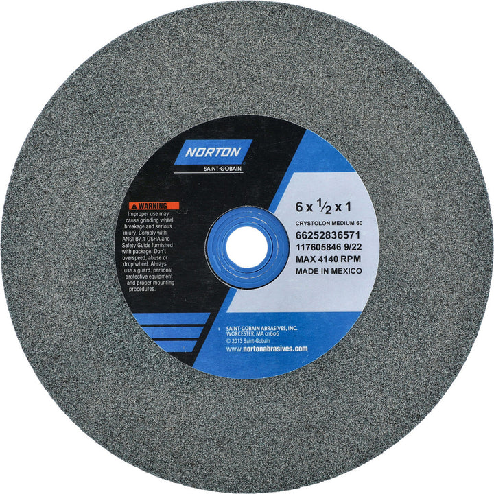 6 x 1/2" 60-Grit Silicon Carbide Grinding & Cutoff Wheel - Norton 66252836571