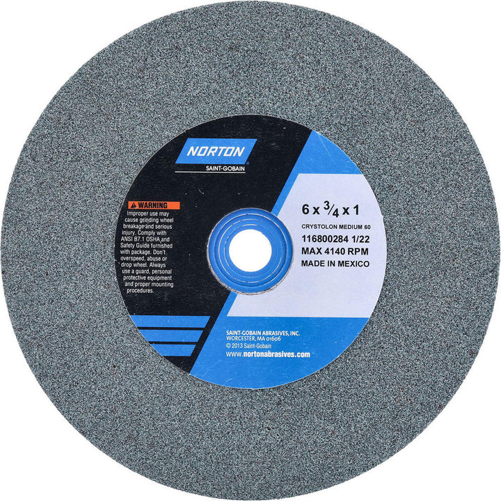 6 x 3/4" 60-Grit Silicon Carbide Grinding & Cutoff Wheel - Norton 66252837190