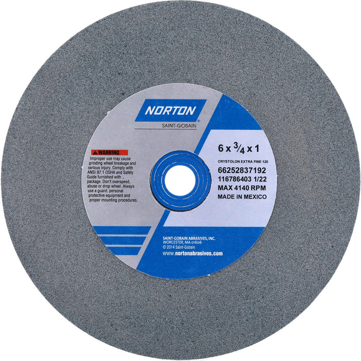 6 x 3/4" 120-Grit Silicon Carbide Grinding & Cutoff Wheel - Norton 66252837192
