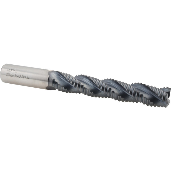 0.75" 3-Flute Cobalt Roughing End Mill, TiCN - Hertel 75987743