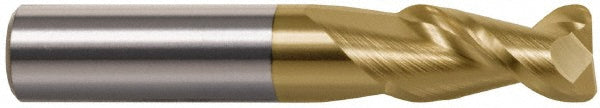 5/8" 2-Flute Solid Carbide Corner Radius End Mill, ZrN - Accupro 313383