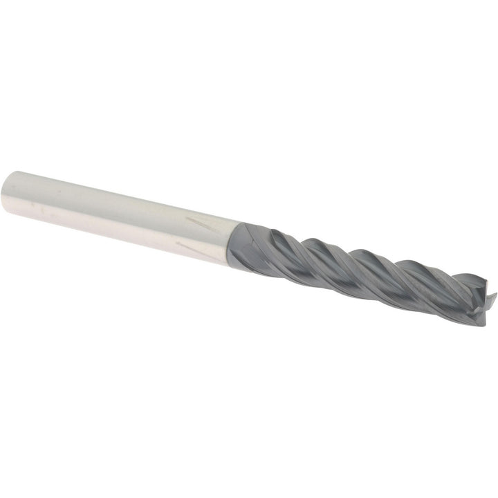 1/4" 4-Flute Solid Carbide Corner Radius End Mill, AlTiN - Accupro 95168362