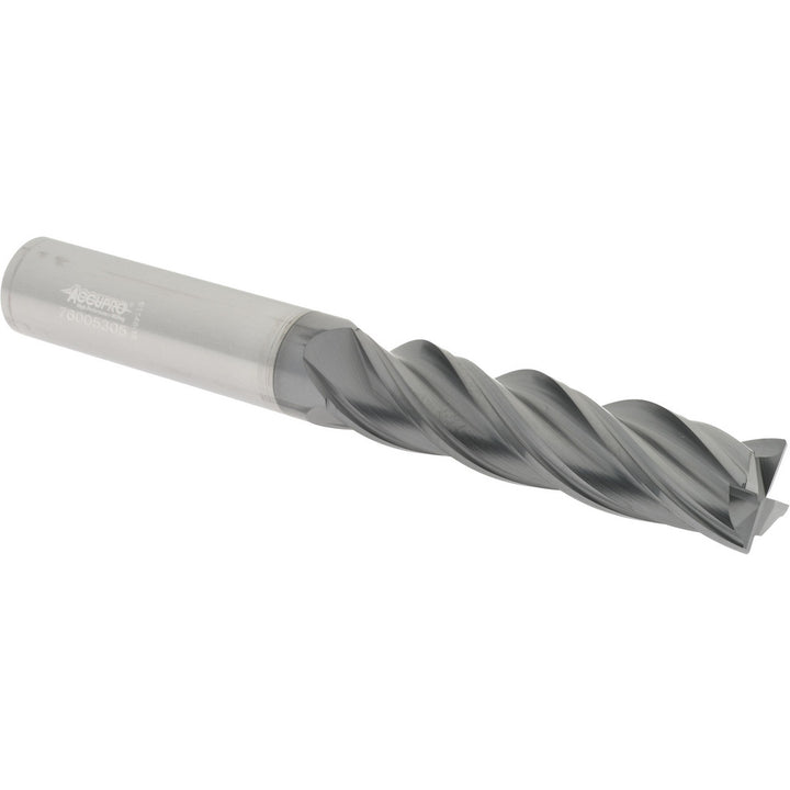 1/2" 4-Flute Solid Carbide Corner Radius End Mill, AlTiN - Accupro 95168629