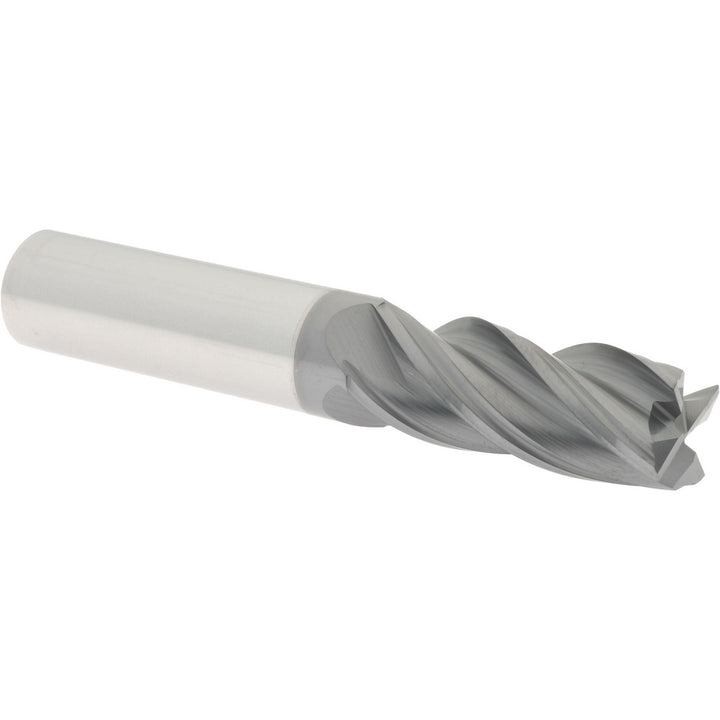 1/2" 4-Flute Solid Carbide Corner Radius End Mill, AlTiN - Accupro 95168354