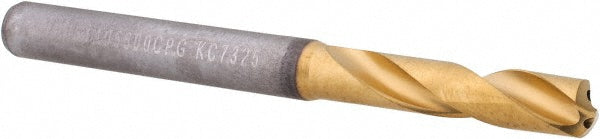0.2205" Solid Carbide Stub Drill Bit, TiN, 140° point - Kennametal 4151144