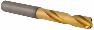 Letter U Solid Carbide Stub Drill Bit, TiN, 140° point - Kennametal 4151193
