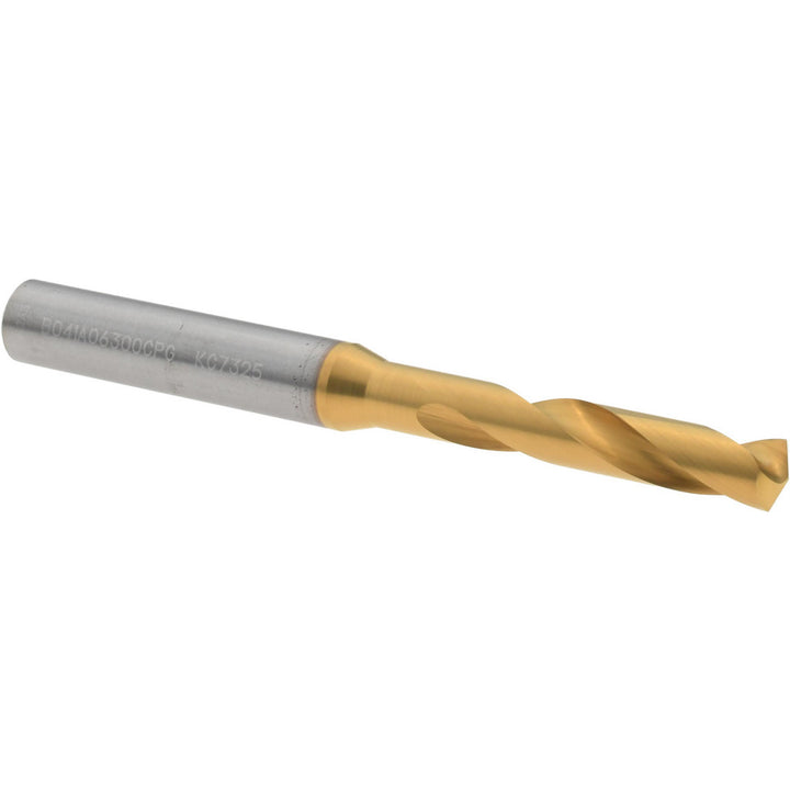 0.2480" Solid Carbide Stub Drill Bit, TiN, 140° point - Kennametal 4150229