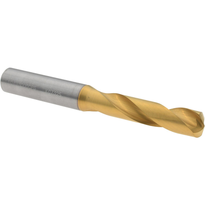 0.4331" Solid Carbide Stub Drill Bit, TiN, 140° point - Kennametal 4150298