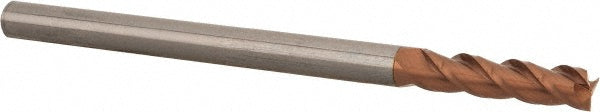 3/8" 3-Flute Solid Carbide Square End Mill, TiCN - Accupro 12182308