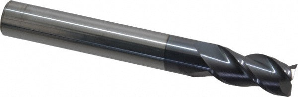 1/2" 3-Flute Solid Carbide Square End Mill, AlTiN - Accupro 12182291
