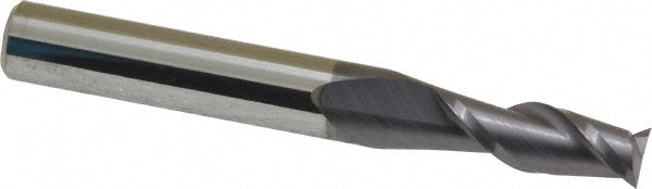 0.2756" 2-Flute Solid Carbide Square End Mill, AlTiN - Accupro 12181358