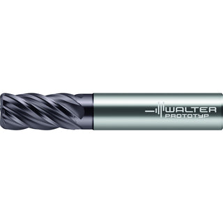 1/4" 5-Flute Solid Carbide Corner Radius End Mill, TiAlN/THL - Walter-Prototyp 8415105