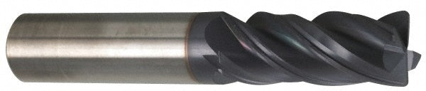 3/16" 4-Flute Solid Carbide Corner Radius End Mill, AlTiN - Accupro 95168355