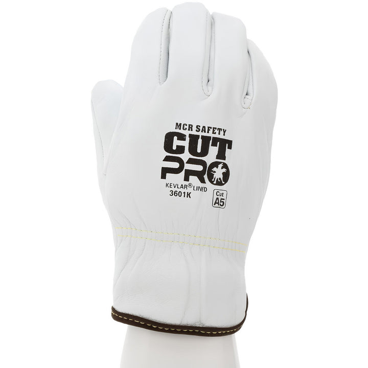 Medium White Goatskin Cut-Resistant Gloves - MCR Safety 3601KM