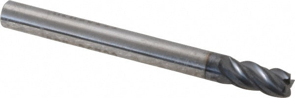 3/16" 4-Flute Solid Carbide Corner Radius End Mill, TX - SGS 36722