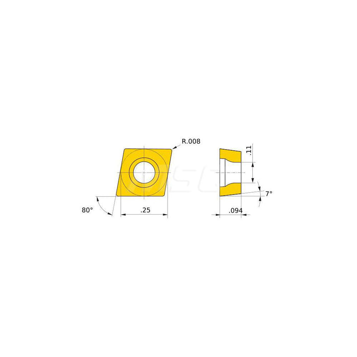 CCGT060202-FJ Carbide Insert, Grade VP10RT, AlTiN - Mitsubishi 251256