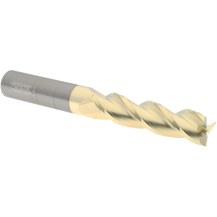 5/8" 3-Flute Solid Carbide Square End Mill, ZrN - Accupro 314948