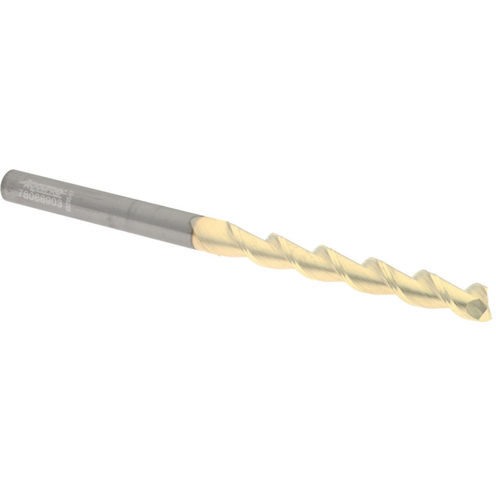 1/4" 2-Flute Solid Carbide Square End Mill, ZrN - Accupro 313083