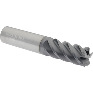 3/4" 5-Flute Solid Carbide Corner Radius End Mill, AlTiN - SGS 32583