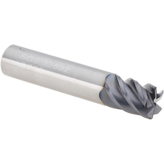 3/8" 5-Flute Solid Carbide Corner Radius End Mill, AlTiN - SGS 32592
