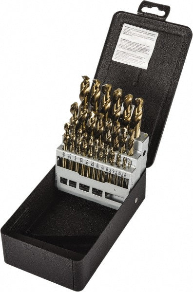 Cobalt Screw Machine Length Drill Bit, Gold Finish, 135° point - Precision Twist Drill 5995616